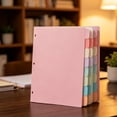 thumbnail image 4 of 8 Count Binder Dividers with Write‑On Tabs, 8 Tab Page Separators for 3‑Ring Binder, for Office and Home Organization, 4 of 9