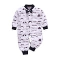 thumbnail image 2 of Utoimkio Newborn Infant Baby Romper Boy Girl Long Sleeve Floral Print One Piece Jumpsuit Winter Fleece Warm Outwear Clothes Pajamas Outfits for Kids 3-18M, 2 of 6