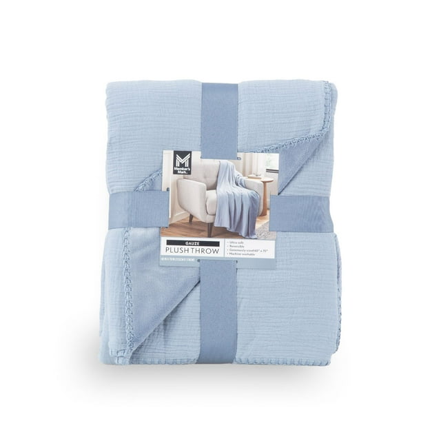Member's Mark Reversible Cozy Gauze Plush Throw, 60" x 70"