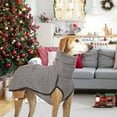 thumbnail image 6 of Fleece Coat For Large Dog Warm Solid Sweater Sweatshirt Winter Stretch Turtleneck Outdoor Shirt For Small Med & Large Dogs,Grey,S, 6 of 6