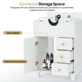 thumbnail image 5 of BarberPub Bathroom Vanities Storage with Shampoo Bowl, Hair Salon Wash Sink Shampoo Station, All White, 5 of 10