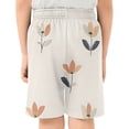 thumbnail image 3 of BZSMCE Adjustable Drawstring Casual Shorts With Simple Flower Pattern Pattern, 3 of 9