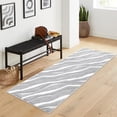 thumbnail image 2 of Haperlare Modern Runner Rug 2 x 8 Geometric Plush Rug Contemporary Shag Hallway Runner Rug Fuzzy Carpet Runner Non-Slip Non-Shedding Mat, Pale Gray, 2 of 5