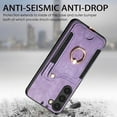 thumbnail image 5 of Allytech Galaxy S23 Case Wallet, RFID Blocking Multiple Cards Slots Ring Holder Stand Shockproof Protective Hand Wrist Wallet Case Cover for Samsung Galaxy S23 - Purple, 5 of 13