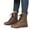 Brown, variant on Woman Boots Boots Women's Autumn and Winter New Women's Short Boots Women's Flat Bottom Lace Up (Brown, 9)