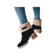 thumbnail image 4 of Gomelly Women's Winter Snow Boots Suede Chunky Block Heels Warm Fuax Mid-Calf Ankle Booties, 4 of 7