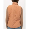 thumbnail image 3 of J. METHOD Women’s Quilted Vest Reversible Lightweight Sleeveless Full Zip Up Faux Fur Lining Gilet Jacket with Pockets NEWV44 Clay 3XL, 3 of 6