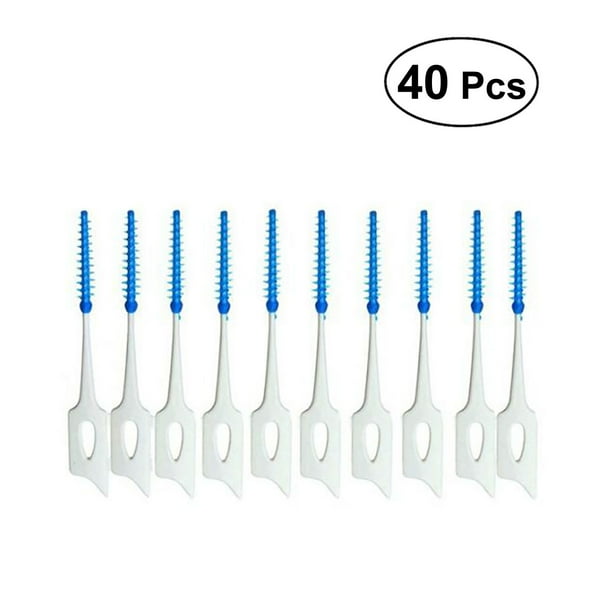 HOMEMAXS 40Pcs Soft Plastic Massage Gums Gingival Interdental Brush