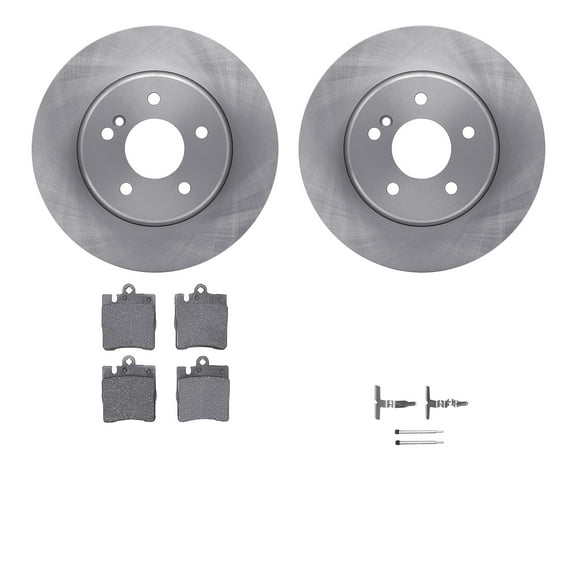 Dynamic Friction Company Rear Brake Rotors with 5000 Advanced Brake Pads includes Hardware 6512-63286