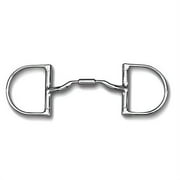 66TO 4 3/4 in Myler Dee Horse Bit Snaffle Without Hooks Low Port Comfort