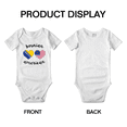 thumbnail image 3 of Bosnian American Flag Two Hearts Cute Baby Romper Bodysuit For Boy Girl (White, 18-24 Months), 3 of 5