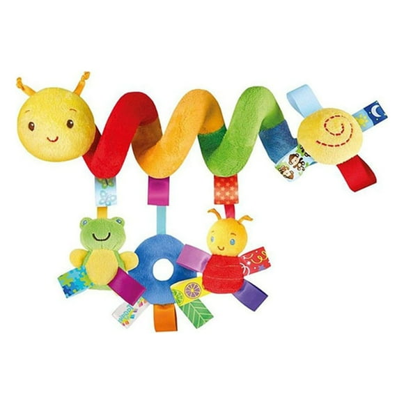 Jouets pour Bébé Lits de Bébé Jouet en Spirale pour Lit de Bébé, Jouets d'Activité en Spirale pour Bébé à Suspendre avec Clochette Jouet Doux et Câlin pour Bébés