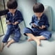 thumbnail image 4 of Pijamas para niños, pijamas de mujer para primavera y otoño, pijamas de seda helada para niños, pijamas finos de verano para padres e hijos, 4 of 6