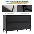 thumbnail image 2 of May in Color 7 Drawer Dresser, Black Wide Chest of Drawers with Solid Wood Legs, Modern Vintage Storage Dresser Cabinet for Bedroom Living Room Hallway, 2 of 10