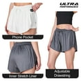 thumbnail image 2 of Ultra Performance Womens Running 2 in 1 Butterfly Shorts Athletic Womens Gym Workout Short's Summer Flowy Spandex Short for Women Charcoal/White, 2 of 7
