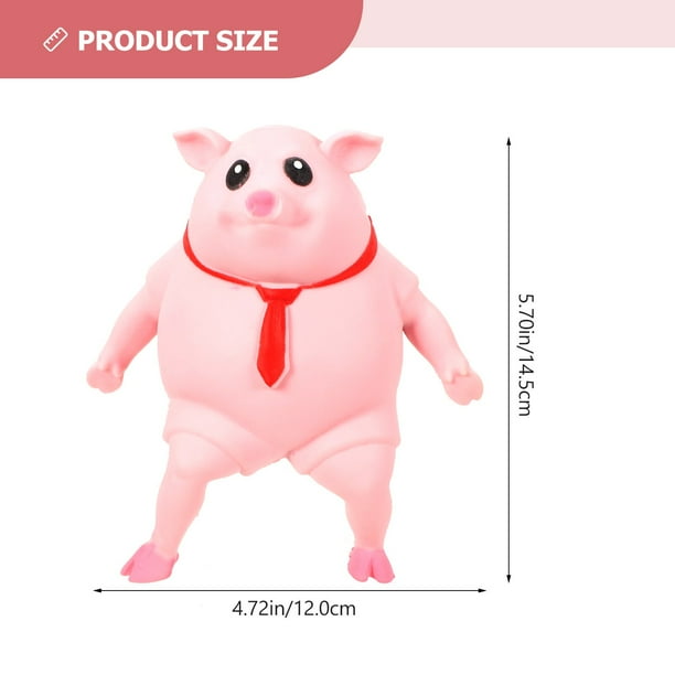 CXNXFD Set De 3 Juguetes Antiestrés Con Forma De Cerdito Rosa, De Silicona Suave Y Elástica, Ideales Para Niños Y Adultos, Perfectos Para Aliviar El Estrés