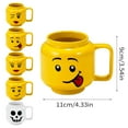 thumbnail image 2 of LPSSTORE Figures Ceramic Cups Kids Expression Cups for Children Yellow Cups, 2 of 3
