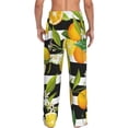 thumbnail image 3 of Balery Orange and Lemon print Men's Pajama Pants,Ultra Lightweight Pjs,Lounge Pant-, 3 of 9