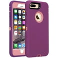 thumbnail image 5 of Entronix Heavy Duty Case Designed for iPhone 7/8 Plus Shockproof Triple Layer Rugged Case, Purple, 5 of 7