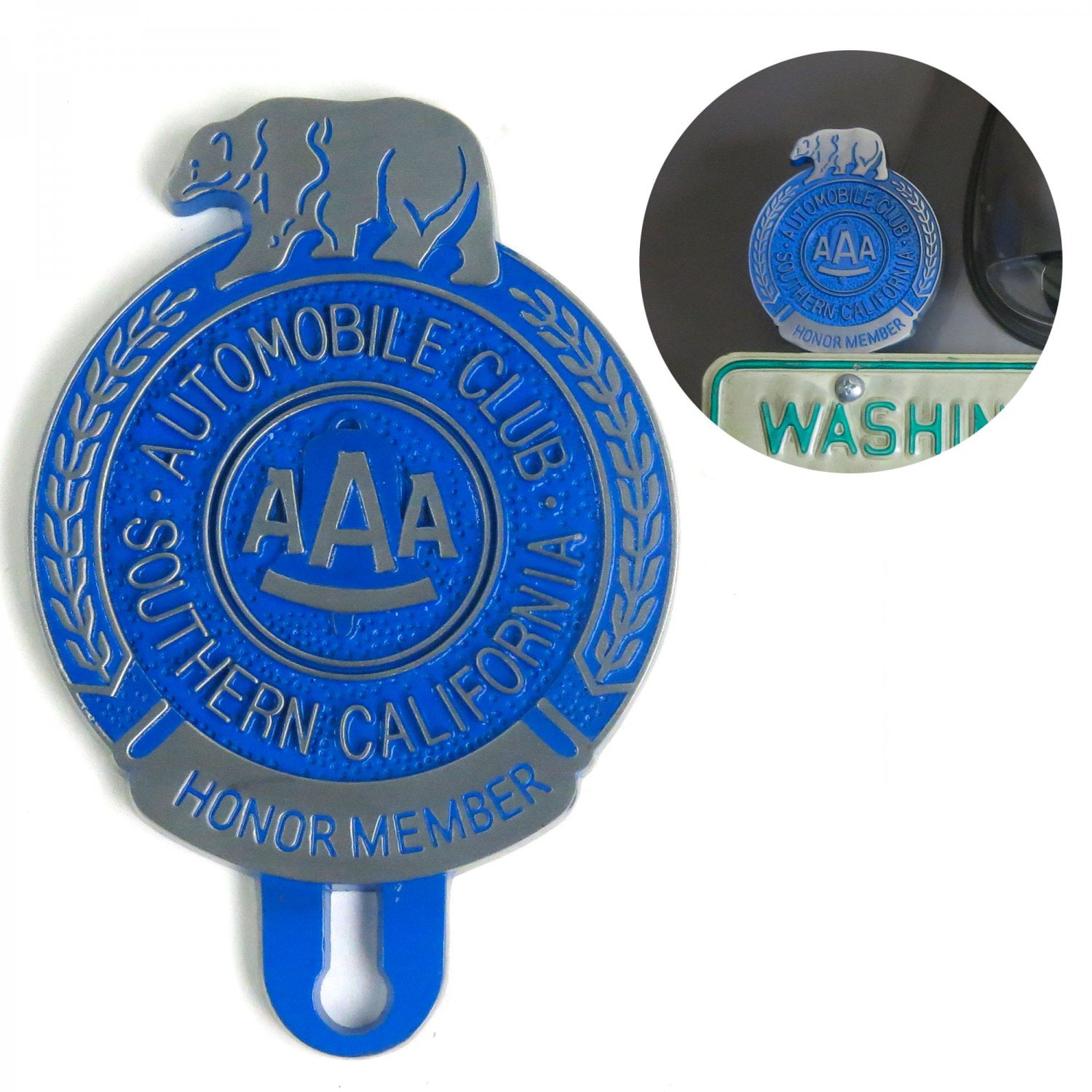 Vintage Parts USA 319835 0.25 in. AAA Honor Member License Plate Topper