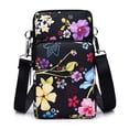 thumbnail image 1 of Pequeño monedero del teléfono celular para las mujeres, cartera de nylon del brazalete del deporte del bolso de hombro de la cremallera de 3 capas, 1 of 5