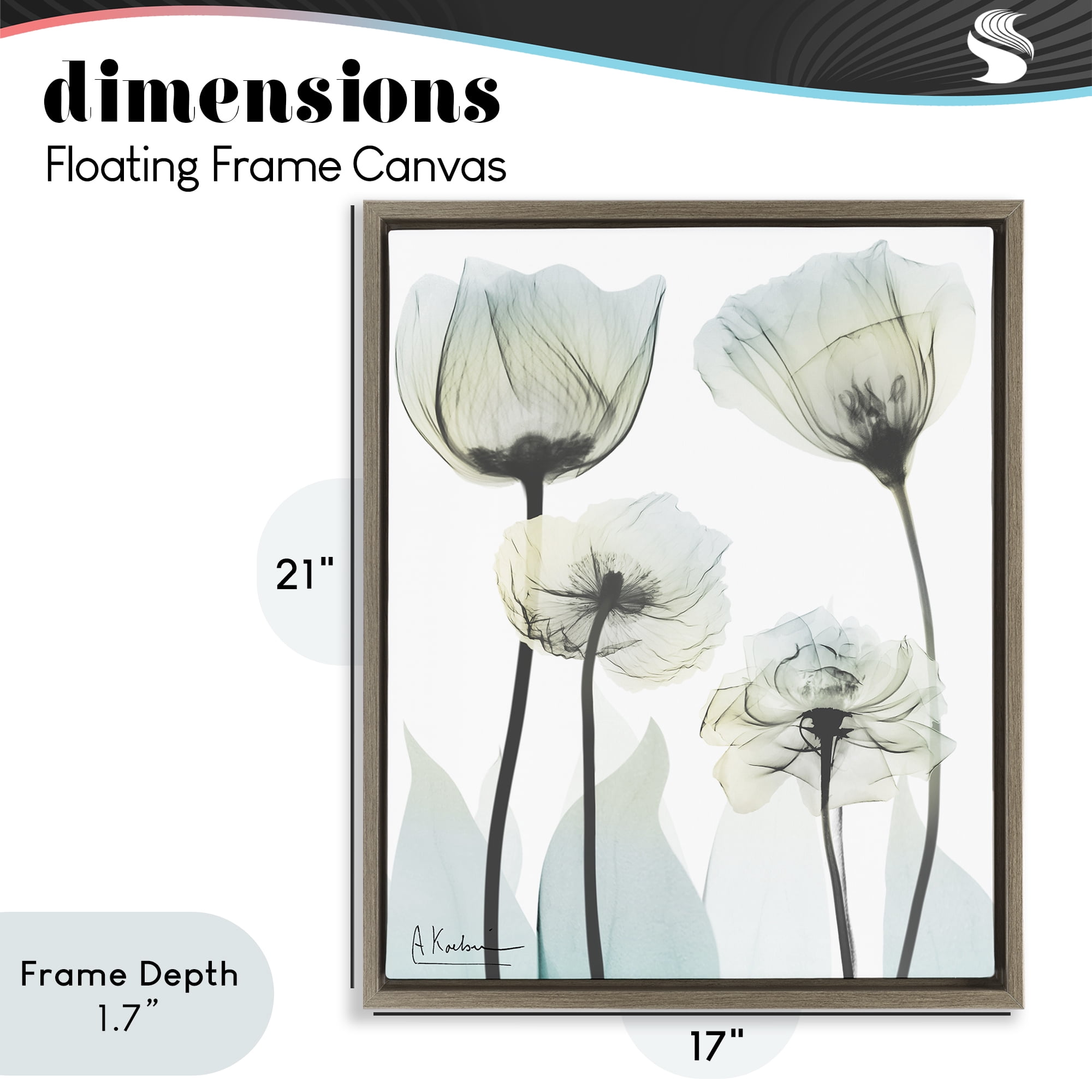 Stupell Industries Floral Luxury Of Creation Brown Framed Floater Canvas Wall Art, design by Albert Koetsier