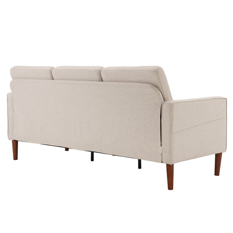 Tbfit 93“W Sectional Sofa Couch, 3 Seater Living Room Sofa with Velcro  Design armrests, L-Shaped Modern Minimalist Linen Texture Sofa with  Comfortable