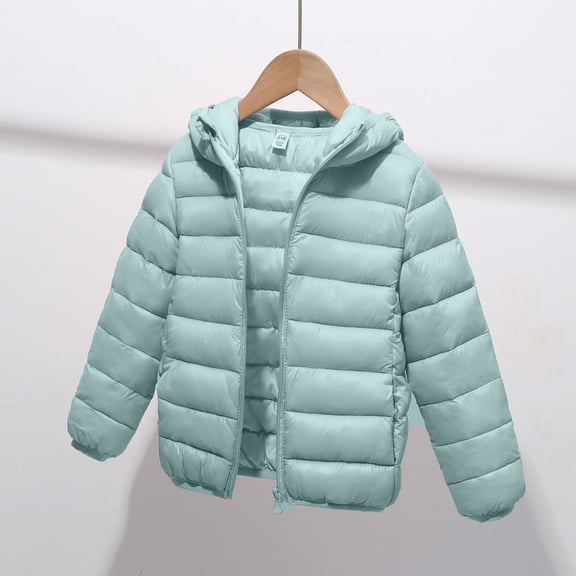 HOMADLES Kids Boys Parka Coat Lightweight Winter Warm Windproof Long Sleeve Boys Jacket Outwear Green 6 T