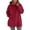 F158-Wine, variant on FYDUU Womens Sweatshirts Hoodies Cozy Women's Oversized Hoodies Sweatshirts Solid Color Long Sleeve Round Neck Hoodie With Pocket Casual Wear Casual Fall Hoodie Tops
