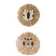 thumbnail image 1 of 2 piezas de paja hecha a mano Macarena Tapiz de Decoración cabeza de animal de ratán con cuerda, 1 of 8