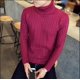 thumbnail image 1 of Suéter de cuello alto de color sólido de invierno, suéter de punto para hombre, suéter de estilo coreano para adolescentes, 1 of 6