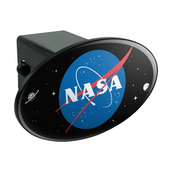 NASA Official Meatball Logo Oval Tow Trailer Hitch Cover Plug Insert