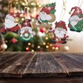 thumbnail image 2 of KEINXS 1 Set Christmas  Painting Keychain Kit Gnome Shape Keychain DIY Ornaments for Crafts Accessory, 2 of 6
