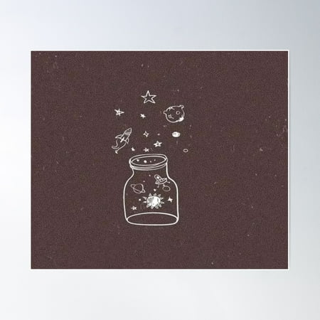 Bottle Universe Poster Wall Art, Modern Wall Decor For Living Room Bedroom, 16x24 UNFRAMED