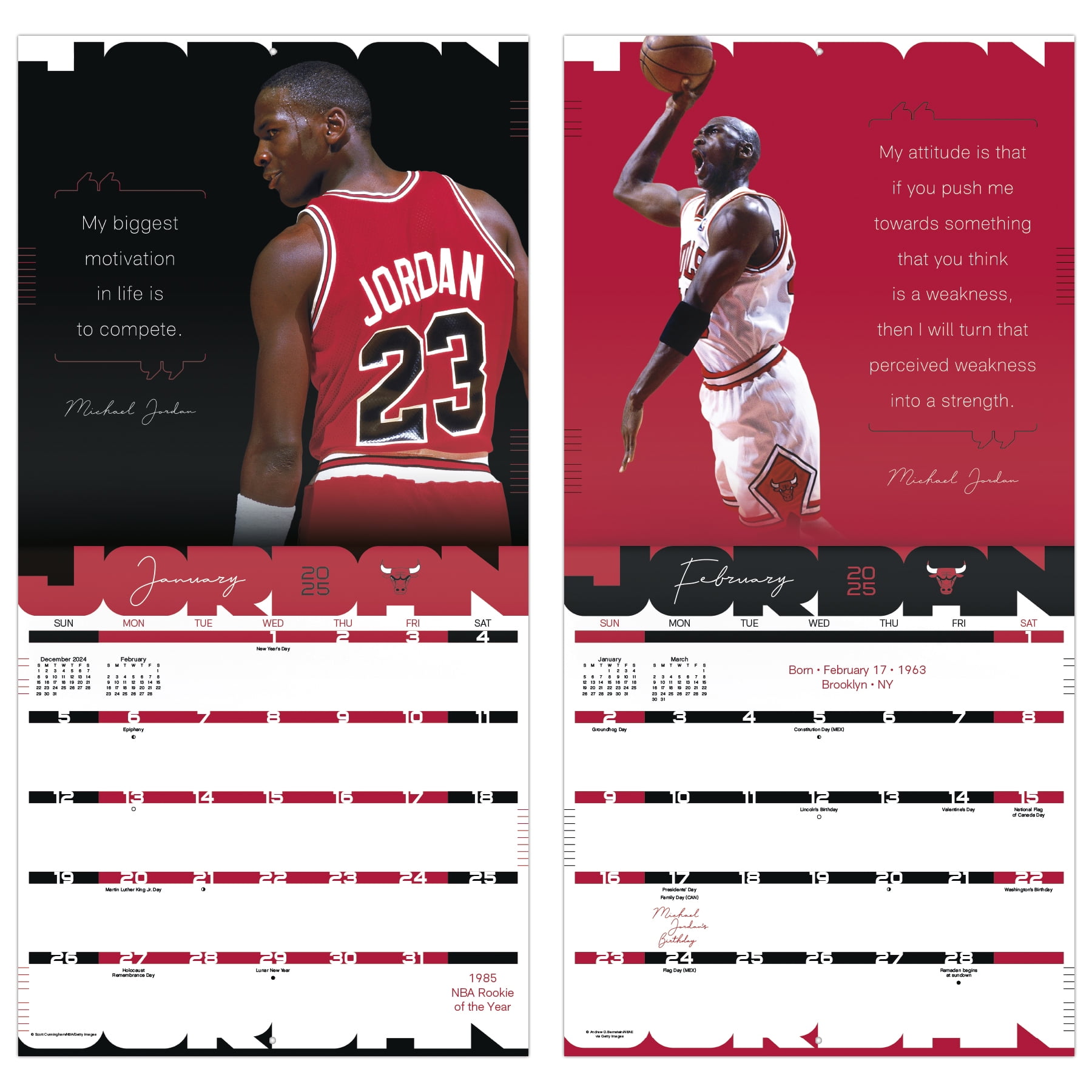 2025 Michael Jordan Wall Calendar