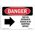 thumbnail image 1 of SignMission OS-DS-A-1218-L-2167 Signal de Danger OSHA de 12 x 18 Po - Pas de Contrôle d'Entrée, 1 of 1