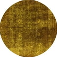 thumbnail image 1 of Ahgly Company Machine Washable Indoor Round Persian Yellow Bohemian Area Rugs, 3' Round, 1 of 4