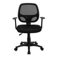 thumbnail image 1 of Nicer Furniture Mid-Back Black Mesh Computer Chair with Adjustable Arms, 1 of 1