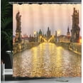 thumbnail image 4 of Ambesonne Cityscape Shower Curtain, Old Town in Prague, 69"Wx70"L, Yellow Brown, 4 of 5