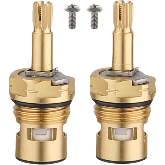ABPETE 2 Pack Replacement Cartridge for American Standard Faucets - Compatible with 994053-0070A & 994053-0070A/H - Hot & Cold Brass Valve Stem (4Z-24H) - Bath & Kitchen Faucet Repair Kit