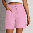 thumbnail image 2 of JIAYUE Women's Shorts Casual Drawstring With Large Pockets Lightweight Comfort Stretch Solid Color Elastic High Waist For Summer Everyday Wear Stylish Female Bottoms, 2 of 4