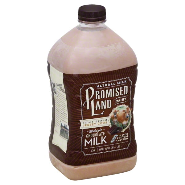 Promised Land Dairy All Natural Midnight Chocolate Milk, Half Gallon