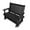 2-seats black, variant on HIPS Patio Glider Two-Seat with Cup Holders, Durable HIPS Material, All-Weather Resistant, High Backrest and Deep Contoured Seat, Heavy Duty 900 lb, for Outdoor, Porch, Patio (Vanta Black)
