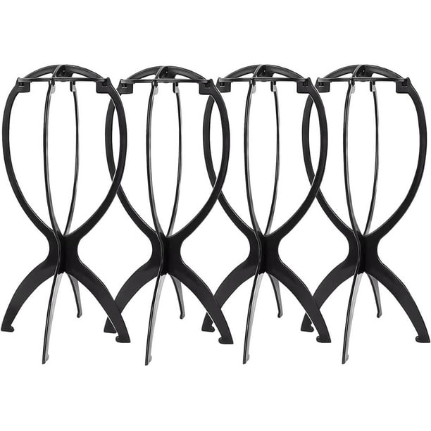 Soporte para peluca, cabeza de peluca plegable portátil para pelucas cortas, exhibición de peluca de plástico duradero, soporte para peluca plegable, secador de peluca, cabello corto de viaj