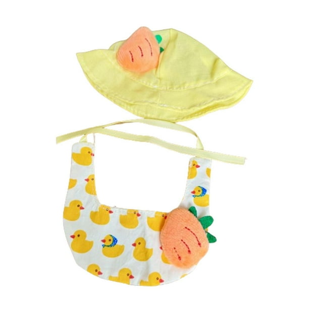 Ropa de felpa para muñecas de 15cm manualidades DIY tela para juguetes de peluche decoración Amarillo