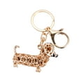 thumbnail image 4 of Metal Rhinestone Sausage Dog Keychain Dachshund Puppy Key Ring Cartoon Animal Keychain Shoulder Bag Key Chain Key Chain, 4 of 10