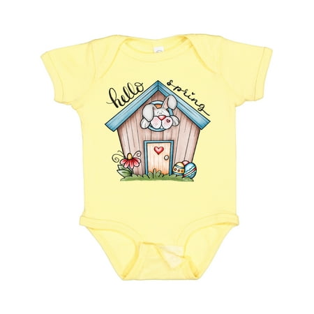 

Inktastic Hello Spring Birdhouse Gift Baby Girl Bodysuit