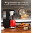 thumbnail image 2 of Suodoka K-Pod Coffee Maker Machine, 2 in 1 Single-serve Brewer for Capsules and Ground Coffee, 6 to 14 oz, Clear Removable 30 oz Reservoir, Reusable Filter, Black,New, 2 of 8