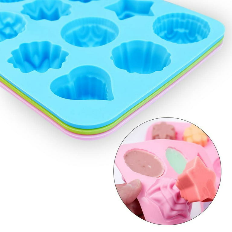 3 Pieces Silicone Rose Mold Baking Mold Frozen Roses Silicone Mold Form Ice  Cube Tray For Chocolate Candy Ice Cubes Jelly Cake Fondant Decorating Gum  Paste Soap 