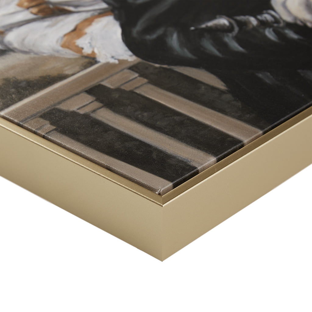 MAYEERTY Captain's Guard Pug Framed Canvas Wall Art